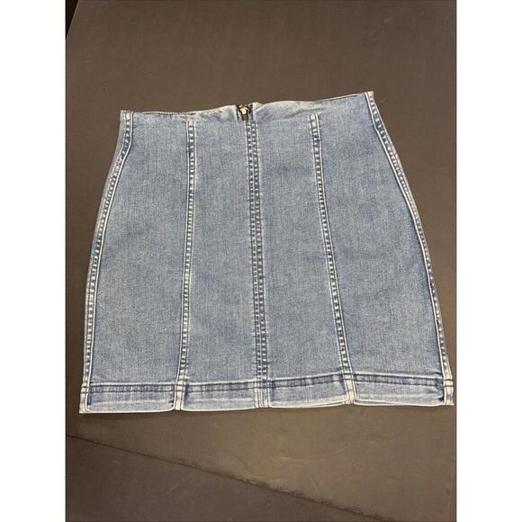 Free People Boho Preppy Business Casual Y2K Hippie Mini Skirt size 6 - Picture 9 of 15